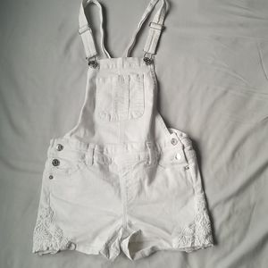 NWOT White Short Overalls